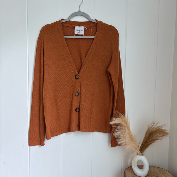 Sadie & Love Sweaters - Chic & Soft Women's Cardigan in Rich Orange